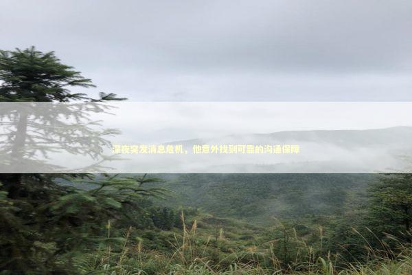 深夜突发消息危机,他意外找到可靠的沟通保障 深夜突发消息危机,他意外找到可靠的沟通保障 新闻