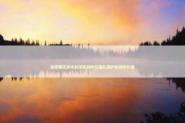 加密聊天技术的深度剖析与隐私保护的独特价值 加密聊天技术的深度剖析与隐私保护的独特价值 新闻